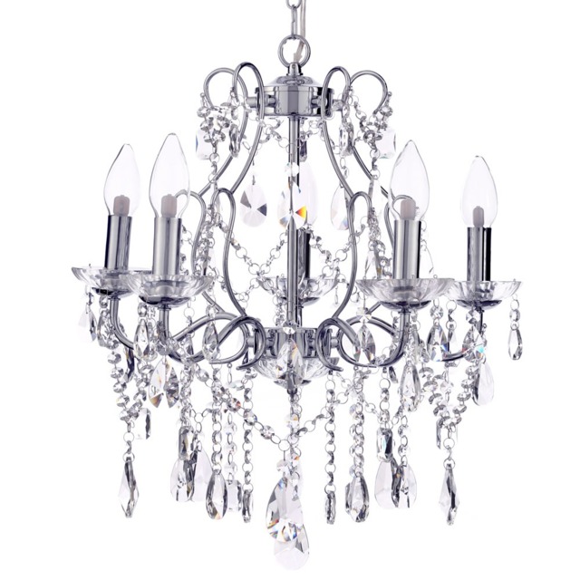 Annalee 5 Light Large Chandelier, Chrome - image 1
