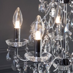 Annalee 5 Light Large Chandelier, Chrome - thumbnail 6