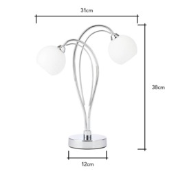 Soni Table Lamp, Chrome - thumbnail 8