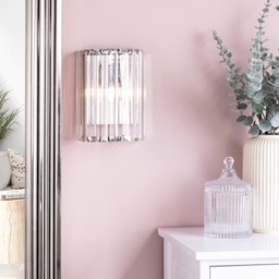 Shirley Curved Bathroom Wall Light, Chrome - thumbnail 3