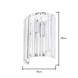 Shirley Curved Bathroom Wall Light, Chrome - thumbnail 9