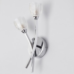 Kate Twin Arm Bathroom Wall Light, Chrome - thumbnail 5