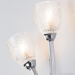 Kate Twin Arm Bathroom Wall Light, Chrome - thumbnail 6