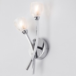 Kate Twin Arm Bathroom Wall Light, Chrome - thumbnail 4