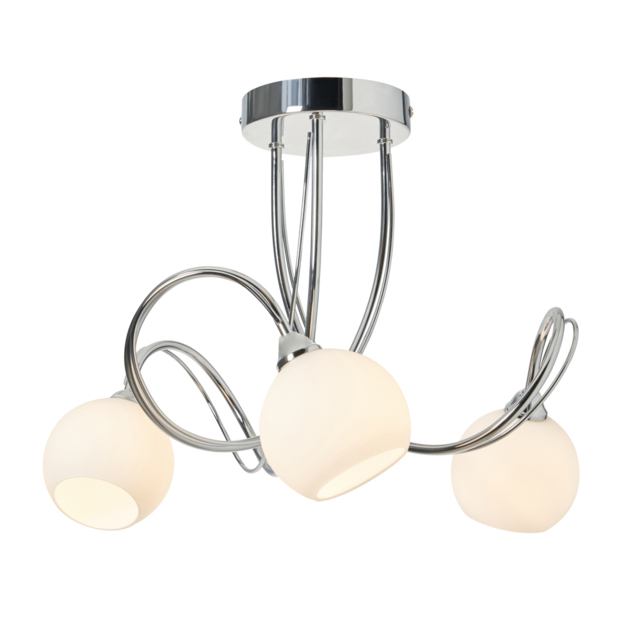 Soni Small Flush Ceiling Light, Chrome - image 1