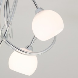 Soni Small Flush Ceiling Light, Chrome - thumbnail 6