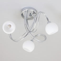 Soni Small Flush Ceiling Light, Chrome - thumbnail 5