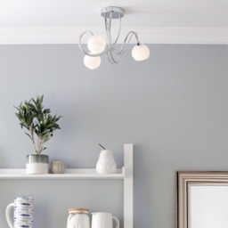Soni Small Flush Ceiling Light, Chrome - thumbnail 3