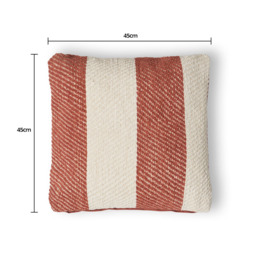 Herringbone Chenille Cushion, Terracotta - thumbnail 7