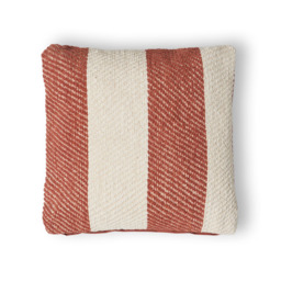 Herringbone Chenille Cushion, Terracotta - thumbnail 3