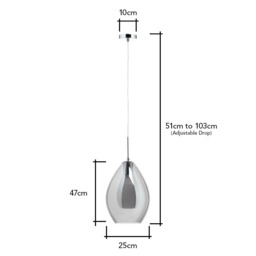 Carmella Ceiling Pendant, Smoke - thumbnail 9