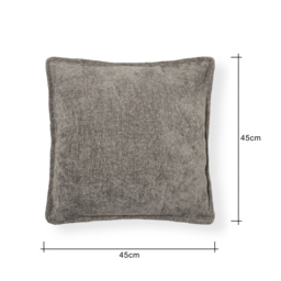 Oxford Chenille Cushion, Grey - thumbnail 7