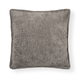 Oxford Chenille Cushion, Grey - thumbnail 3