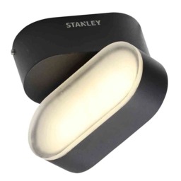 Stanley Medway Outdoor LED Swivel Wall Light, Black - thumbnail 1