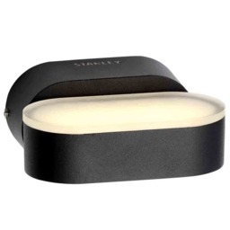Stanley Medway Outdoor LED Swivel Wall Light, Black - thumbnail 3