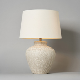Flora Stone Effect Table Lamp, Natural - thumbnail 5