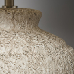 Flora Stone Effect Table Lamp, Natural - thumbnail 7