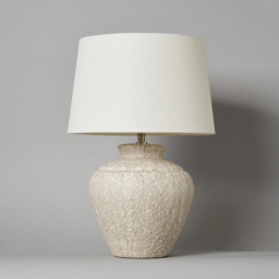 Flora Stone Effect Table Lamp, Natural - thumbnail 6