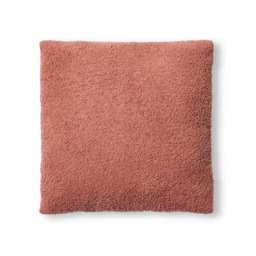 Really Soft Teddy Bear Fleece Cushion, Clay - thumbnail 3