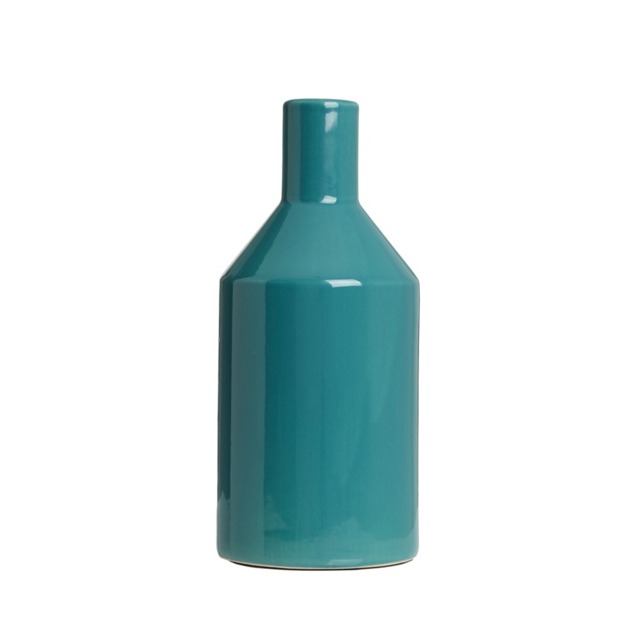 Bottle Ceramic Vase, Green - image 1