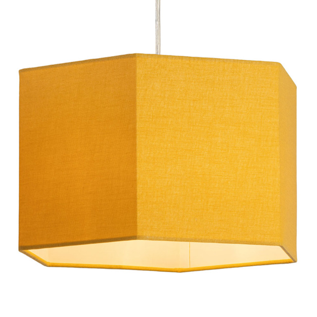 Glow Hexagon Ceiling Light Shade, Ochre - image 1
