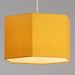 Glow Hexagon Ceiling Light Shade, Ochre - thumbnail 4