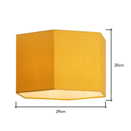 Glow Hexagon Ceiling Light Shade, Ochre - thumbnail 8