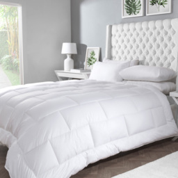 Bamboo Filled Super King 9 Tog Duvet, White - thumbnail 1