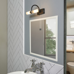 Cygna Bathroom Wall Light, Satin Black - thumbnail 3
