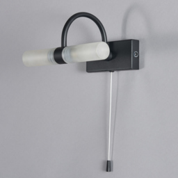 Cygna Bathroom Wall Light, Satin Black - thumbnail 5