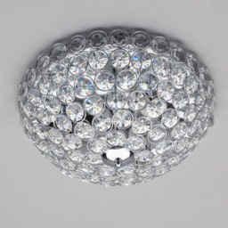 Ava Flush Ceiling Light, Chrome and Clear - thumbnail 5