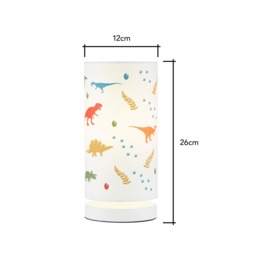 Glow Dinosaur Glow In The Dark Table Lamp, White - thumbnail 8