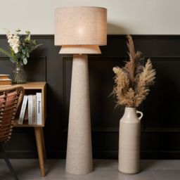 Terri Tiered Floor Lamp, Natural - thumbnail 3