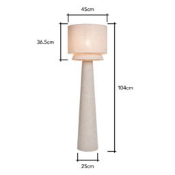 Terri Tiered Floor Lamp, Natural - thumbnail 9