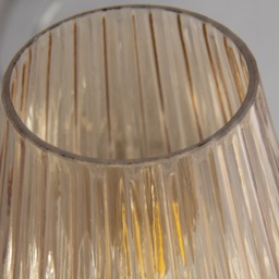 Poplar Small Vessel Table Lamp with Champagne Shade, Brass - thumbnail 7