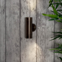 Bruce Solid Brass Outdoor Up & Down Wall Light, Antique Bronze - thumbnail 7