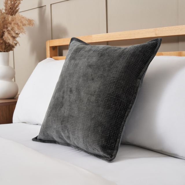 Plain Cushion with Flange Edge, Charcoal - image 1