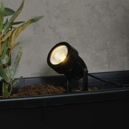 Claude RGB LED Outdoor Solar Garden Spike Light Kit, Black - thumbnail 4