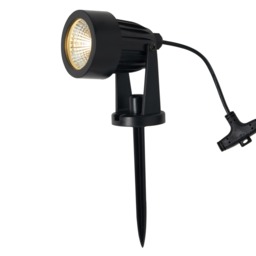 Claude RGB LED Outdoor Solar Garden Spike Light Kit, Black - thumbnail 3
