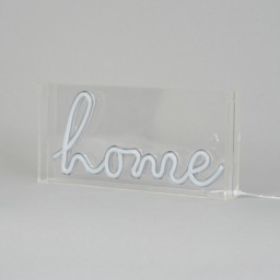 Glow LED Home Acrylic Neon Style Light Box, White - thumbnail 5