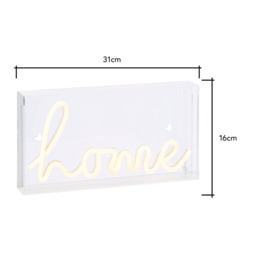 Glow LED Home Acrylic Neon Style Light Box, White - thumbnail 7