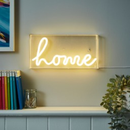 Glow LED Home Acrylic Neon Style Light Box, White - thumbnail 3