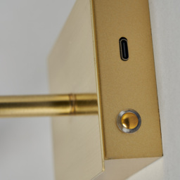 Dougie Rechargeable Picture Wall Light, Brass - thumbnail 6