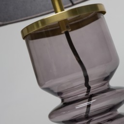 Willow Ribbed Glass Table Lamp, Smoke - thumbnail 6