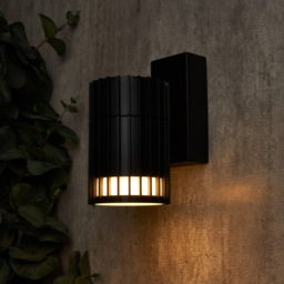 Zeb Outdoor Fixed Down Wall Light, Black - thumbnail 3