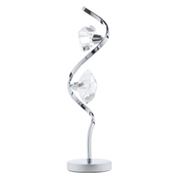 Bella Wavy Table Lamp, Chrome - thumbnail 1