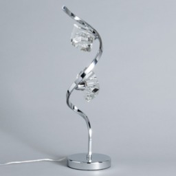 Bella Wavy Table Lamp, Chrome - thumbnail 5
