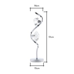 Bella Wavy Table Lamp, Chrome - thumbnail 8