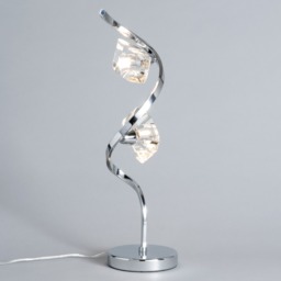 Bella Wavy Table Lamp, Chrome - thumbnail 4