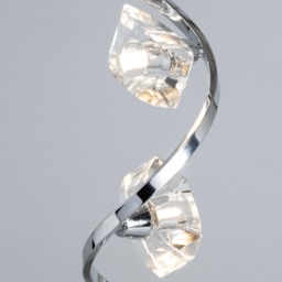 Bella Wavy Table Lamp, Chrome - thumbnail 6